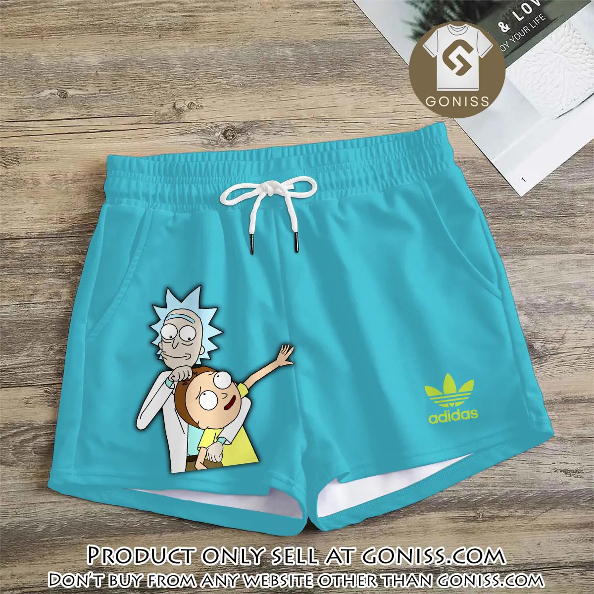 Premium rick and morty in adidas women shorts lady beach shorts wms1084 gn1229463